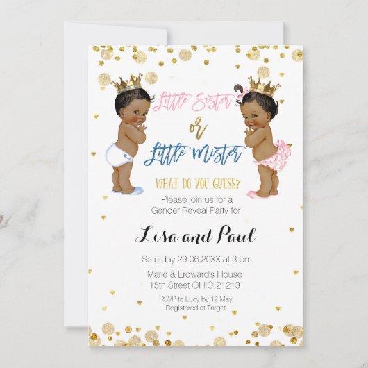 リトル・シスターとリトル・ミスター・ジェンダーが明らかにする 招待状 (正面)