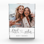 リトル・シスター・スクリプト・シスターズギフト写真記念物 フォトブロック (正面)