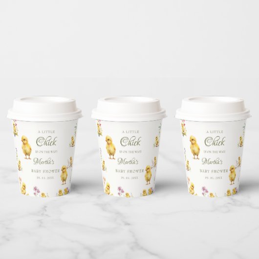 リトル・シックは農場の赤ちゃんシャワーの途中にある 紙コップ (複数)