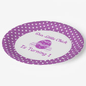 リトル・シック1歳の誕生日 ペーパープレート (アングル)