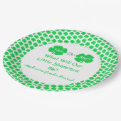 リトル・シャムロック・ジェンダー・リビール ペーパープレート (アングル)