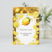 リトル シンプル レモン バースデー サンキューカード (スタンド正面)
