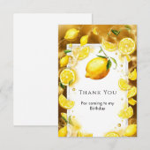 リトル シンプル レモン バースデー サンキューカード (正面/裏面)