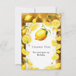 リトル シンプル レモン バースデー サンキューカード