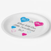 リトル·スイート·バレンタイン·デー·ジェンダー·リビール ペーパープレート (アングル)