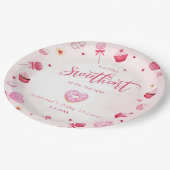 リトル・スウィートは赤ちゃんシャワーの途中にある ペーパープレート (アングル)