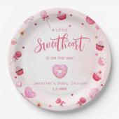 リトル・スウィートは赤ちゃんシャワーの途中にある ペーパープレート (正面)