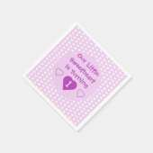 リトル・スウィートアート1歳の誕生日 スタンダードカクテルナプキン (角)