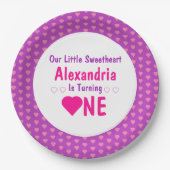 リトル・スウィートアート1歳の誕生日 ペーパープレート (正面)
