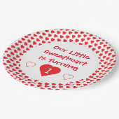 リトル・スウィートアート1歳の誕生日 ペーパープレート (アングル)