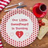 リトル・スウィートアート1歳の誕生日 ペーパープレート