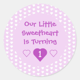 リトル・スウィートアート1歳の誕生日 ラウンドシール