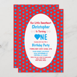 リトル・スウィートアート1歳の誕生日 招待状