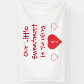 リトル・スウィートアート1歳の誕生日 横断幕 (縦)