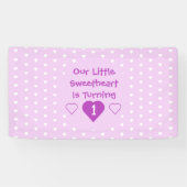 リトル・スウィートアート1歳の誕生日 横断幕 (横)