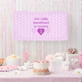 リトル・スウィートアート1歳の誕生日 横断幕