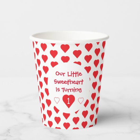 リトル・スウィートアート1歳の誕生日 紙コップ (正面)