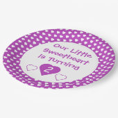 リトル・スウィートアート2回目の誕生日 ペーパープレート (アングル)