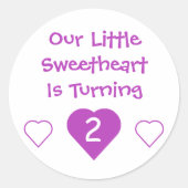 リトル・スウィートアート2回目の誕生日 ラウンドシール (正面)
