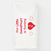 リトル・スウィートアート2回目の誕生日 横断幕 (縦)