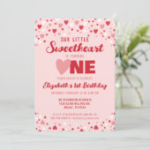 リトル・スウィートターニング1歳のパーティー 招待状 (スタンド正面)