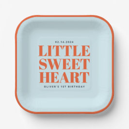 リトル・スウィートボーイ1歳の誕生日 ペーパープレート