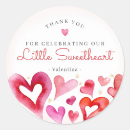 リトル・スウィート2月のパーティーのお願い ラウンドシール