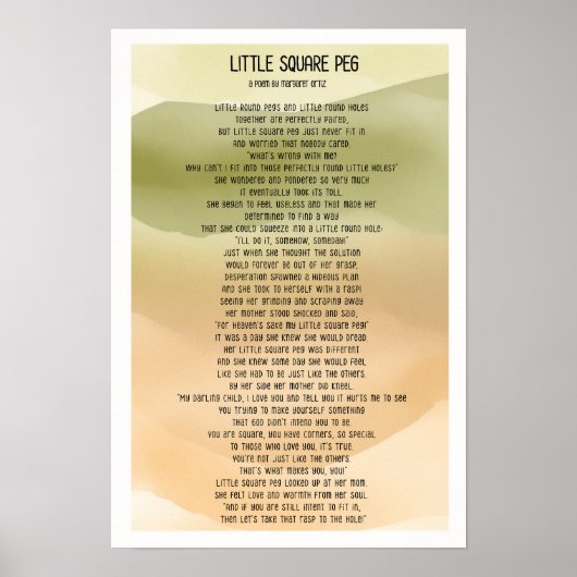 「リトル・スクエア・ペグ」byマーガレット・オルティス ポスター (正面)