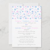 リトル・スター・ジェンダーがパーティーを明かす赤ちゃんシャワー 招待状 (正面)