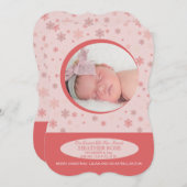 リトル・スノーフレーク・ホリデー・バース・アナウンス シーズンカード (正面/裏面)