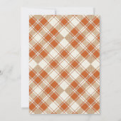 リトル スプラウト パープル ギンガム ベジー ベイビー シャワー 招待状 (裏面)