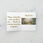 リトル・スポッテッド・ディア・ウッドランド・バースデー サンキューカード (内部)