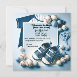 リトル・スラッガーの誕生の発表 招待状