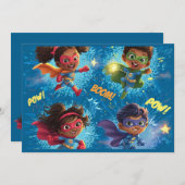 リトル・スーパーヒーローパーティー 招待状 (正面/裏面)