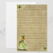 リトル·セント·パティ·デイ·ガール-文房具 便箋 (正面/裏面)