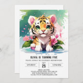 リトル・タイガーのジャングル・アドベンチャー・バースデー 招待状 (正面/裏面)