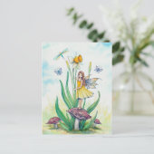 リトル・ダッフォディル・フェアリー・ファンタジー・アート・イラスト ポストカード (スタンド正面)