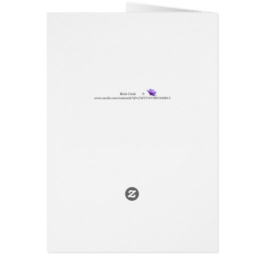 リトル・チャーチの妻のための記念日カード (裏面)