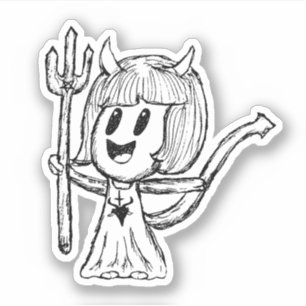 リトル·デビル·ガール·スケッチ シール