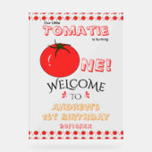 リトル・トマティの1歳の誕生日 おめでとう! アクリルサイン (正面)