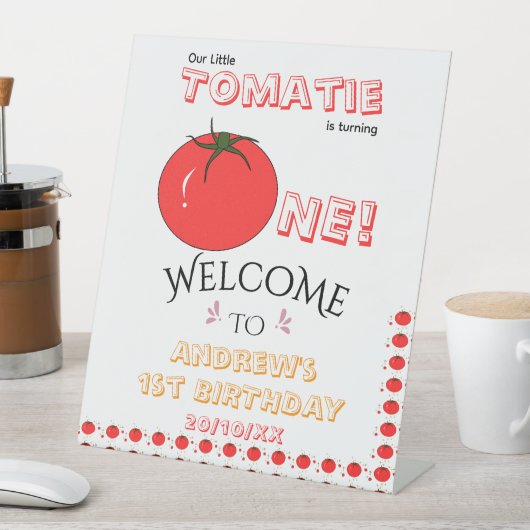 リトル・トマティの1歳の誕生日 台座サイン (インサイチュ)