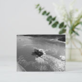 リトル・トラウラー、カーディフベイ・ハーバー - 白黒 ポストカード (スタンド正面)