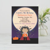リトル・ドラキュラ・ハロウィンお誕生日会招待状 招待状 (スタンド正面)