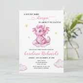 リトル・ドラゴンが赤ちゃんシャワーをハッチしようとしている 招待状 (スタンド正面)