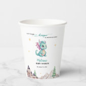 リトル・ドラゴンが赤ちゃんシャワーをハッチしようとしている 紙コップ (正面)