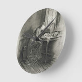 リトル・ドリット、「チャールズ・ディケンズ:ゴシップの話」 ラウンド壁時計 (傾斜)