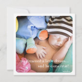 リトル・ドリーム・トゥ・フォト・スクエア・バース・アナウンス 案内状 (裏面)