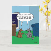 リトル・ドレイデル　チャヌカ カード (黄色い花)