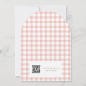 リトル ハニー オン ザ ウェイ ビー ピンク ベビーシャワー QR 招待状 (裏面)