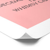 リトル・バタフライは彼女の道かわいいピンクお洒落色 ポスター (角)